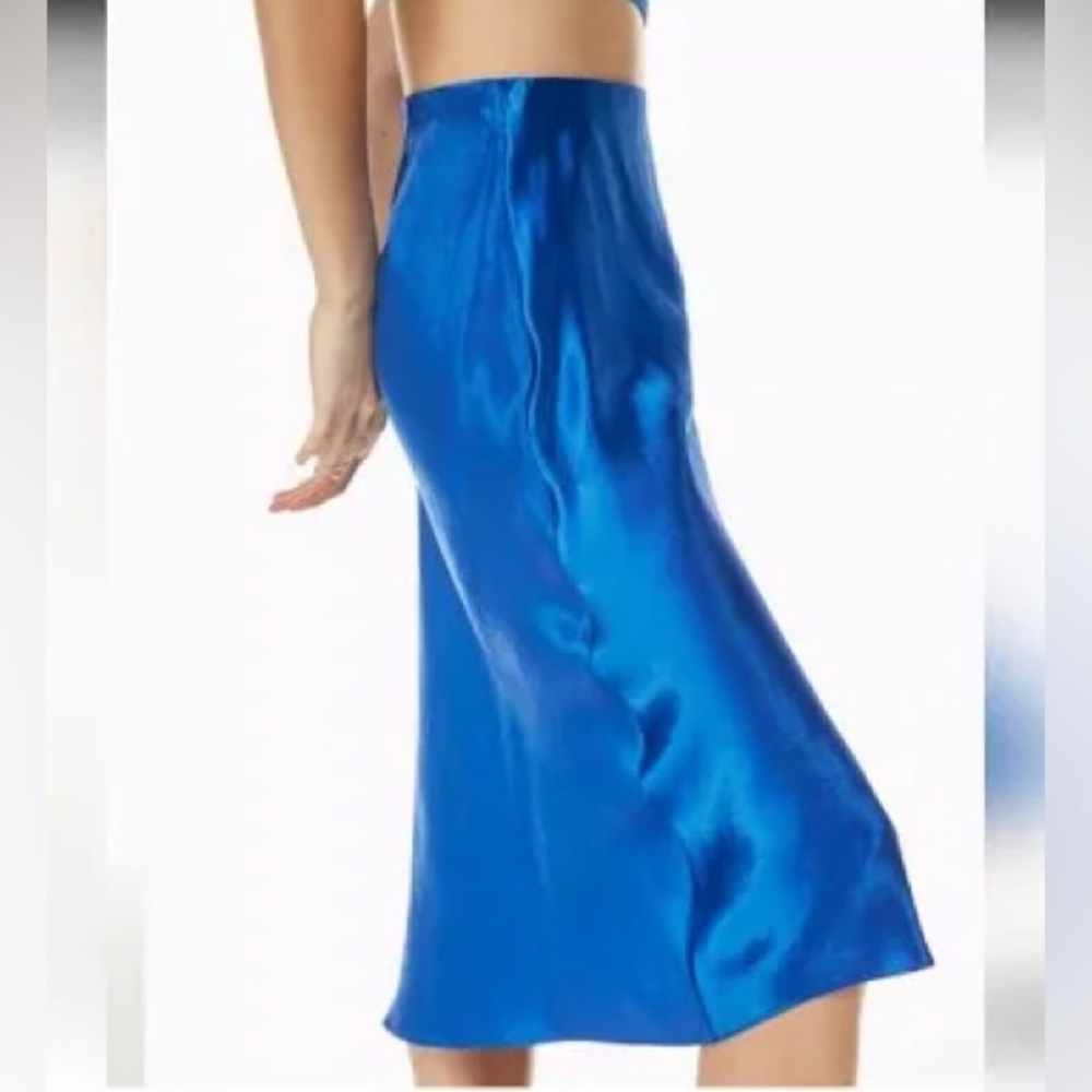 Aritzia Slip Midi in Blue Sapphire